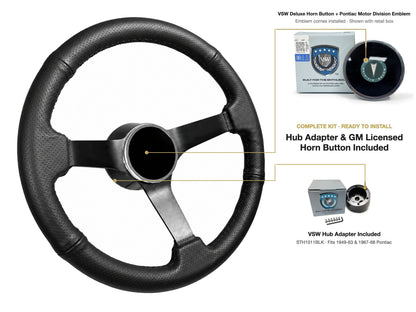 ST3602BLK steering wheel kit - Deluxe horn button, Pontiac Motor Division emblem
