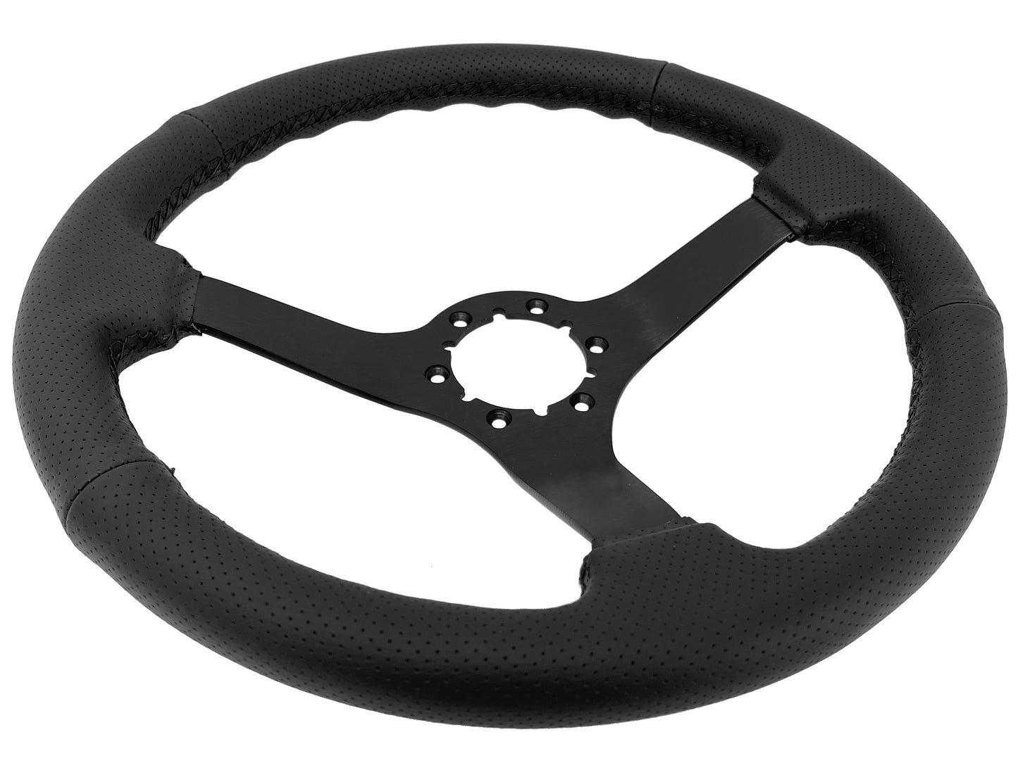 VSW S6 Sport Steering Wheel | Perforated Leather Black | ST3602BLK