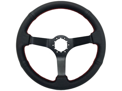 1979-82 Ford Mustang Steering Wheel Kit | Perforated Black Leather | ST3602RED