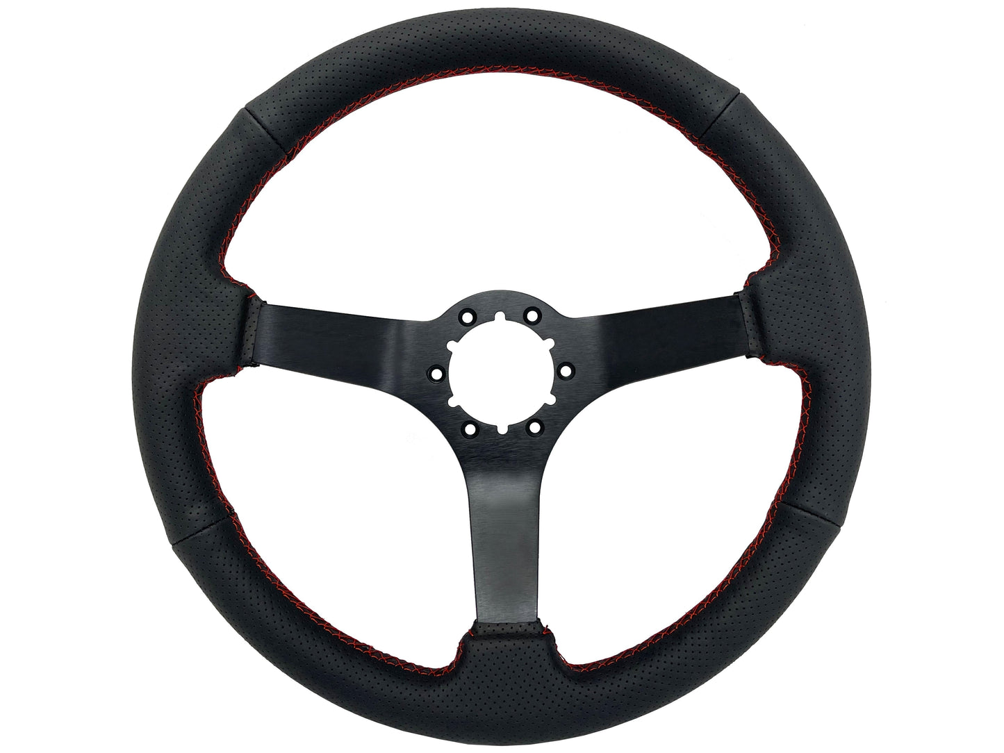 1967-69 Ford Galaxie Steering Wheel Kit | Perforated Black Leather | ST3602RED