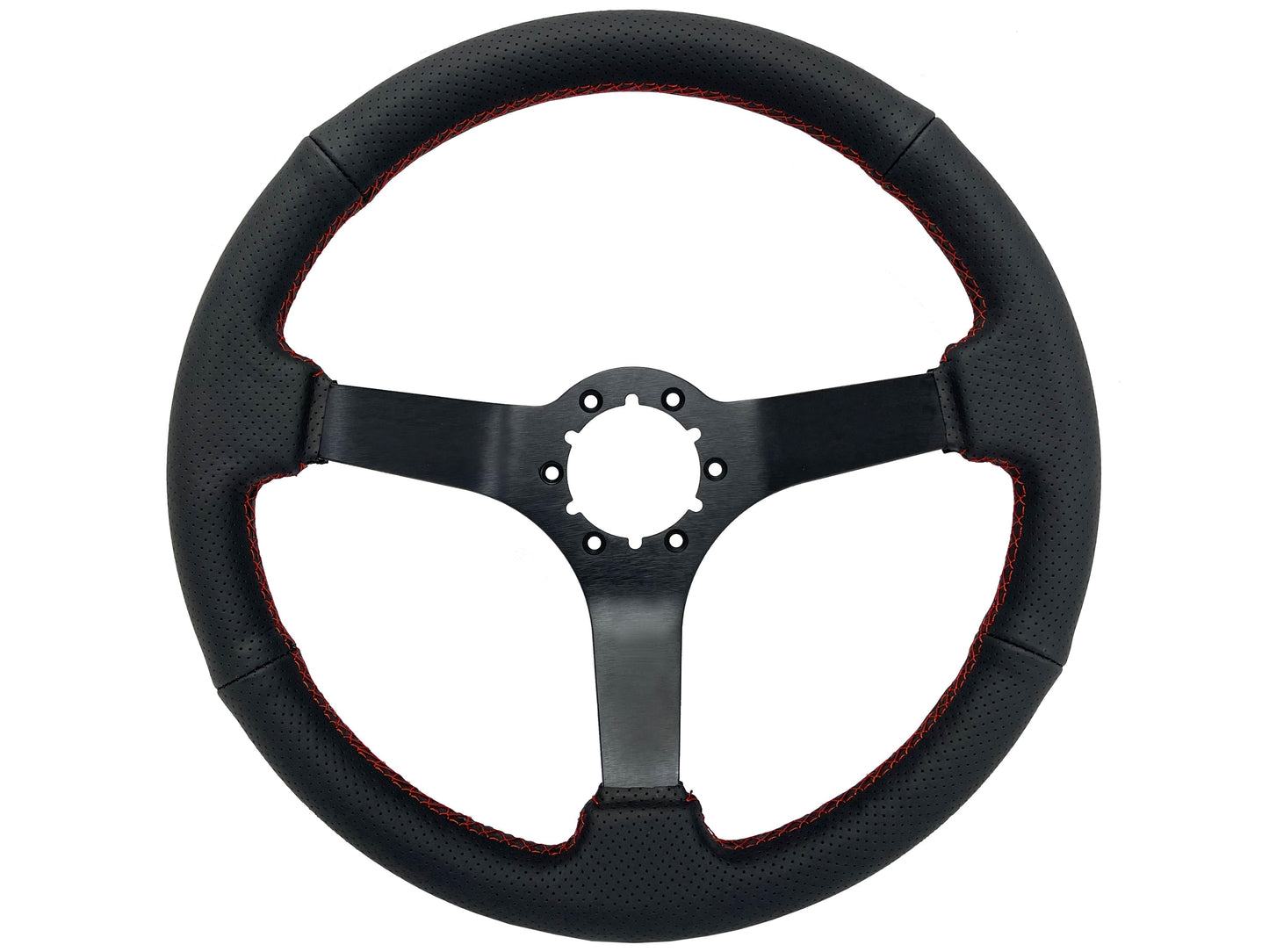 1969-87 El Camino Steering Wheel Kit | Perforated Black Leather | ST3602RED