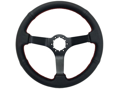 1969-75 Corvette Steering Wheel Kit | Perforated Black Leather | ST3602RED