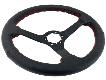 1970-76 Ford Torino Steering Wheel Kit | Perforated Black Leather | ST3602RED