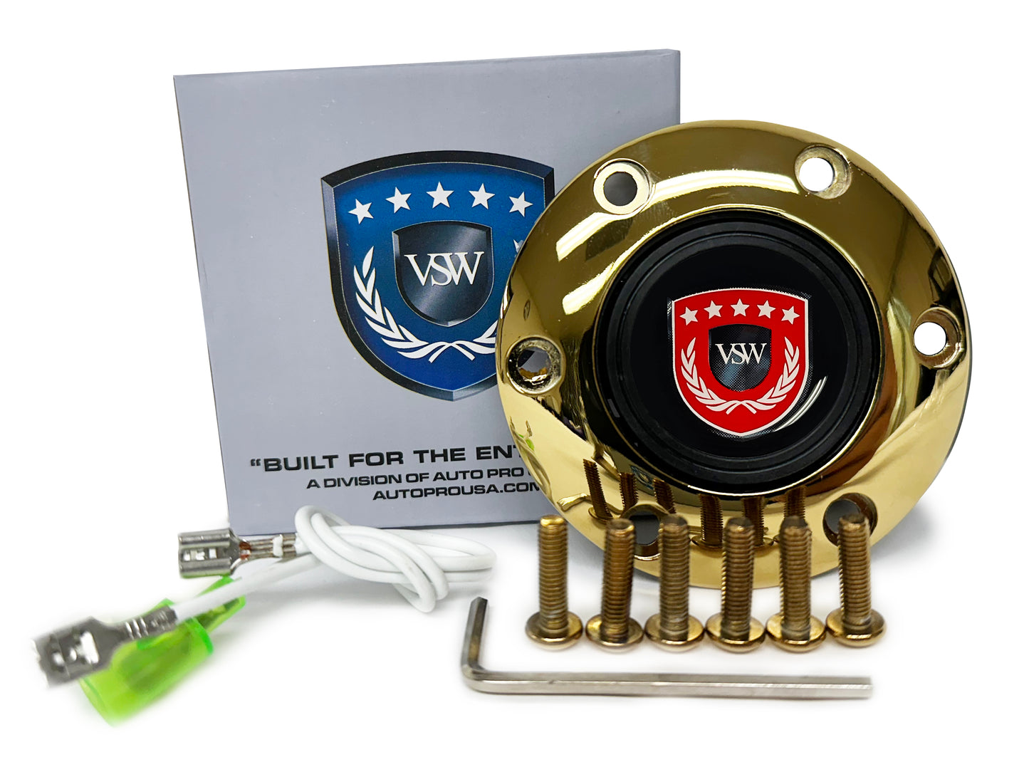 VSW S6 | Red VSW Emblem | Gold Horn Button | STEVSWRED-GLD