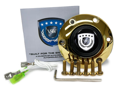 VSW S6 | White VSW Emblem | Gold Horn Button | STEVSWWHT-GLD