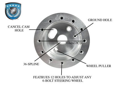 1969-94 GM Passenger & 1974-94 GM Truck | S6 Bolt Silver Hub Adapter | STH1008SIL