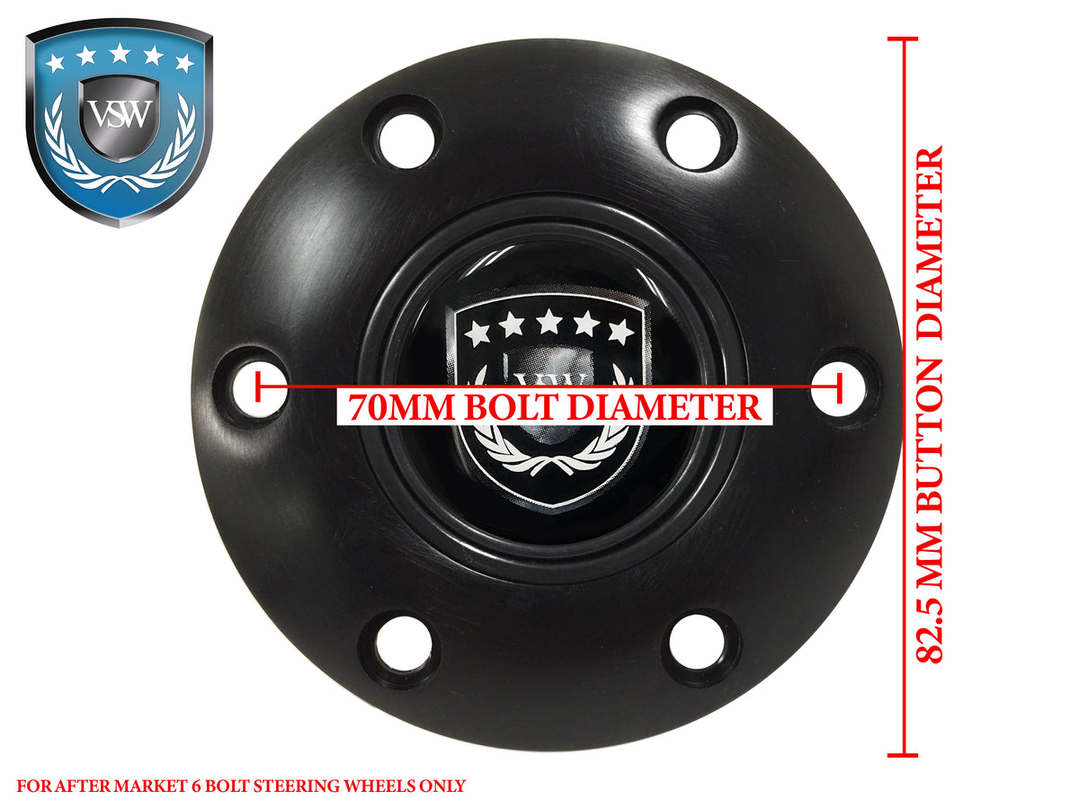 VSW S6 horn button diagram, 70mm bolt pattern and diameter | show:CHR,BLK,BRU