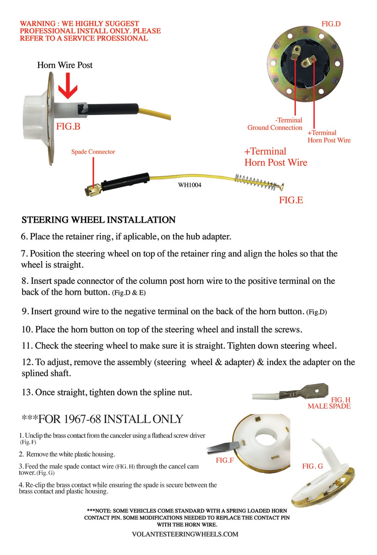 VSW S6 steering wheel install instructions for GM, page 2