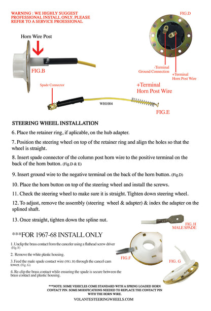 VSW S6 steering wheel install instructions for GM, page 2