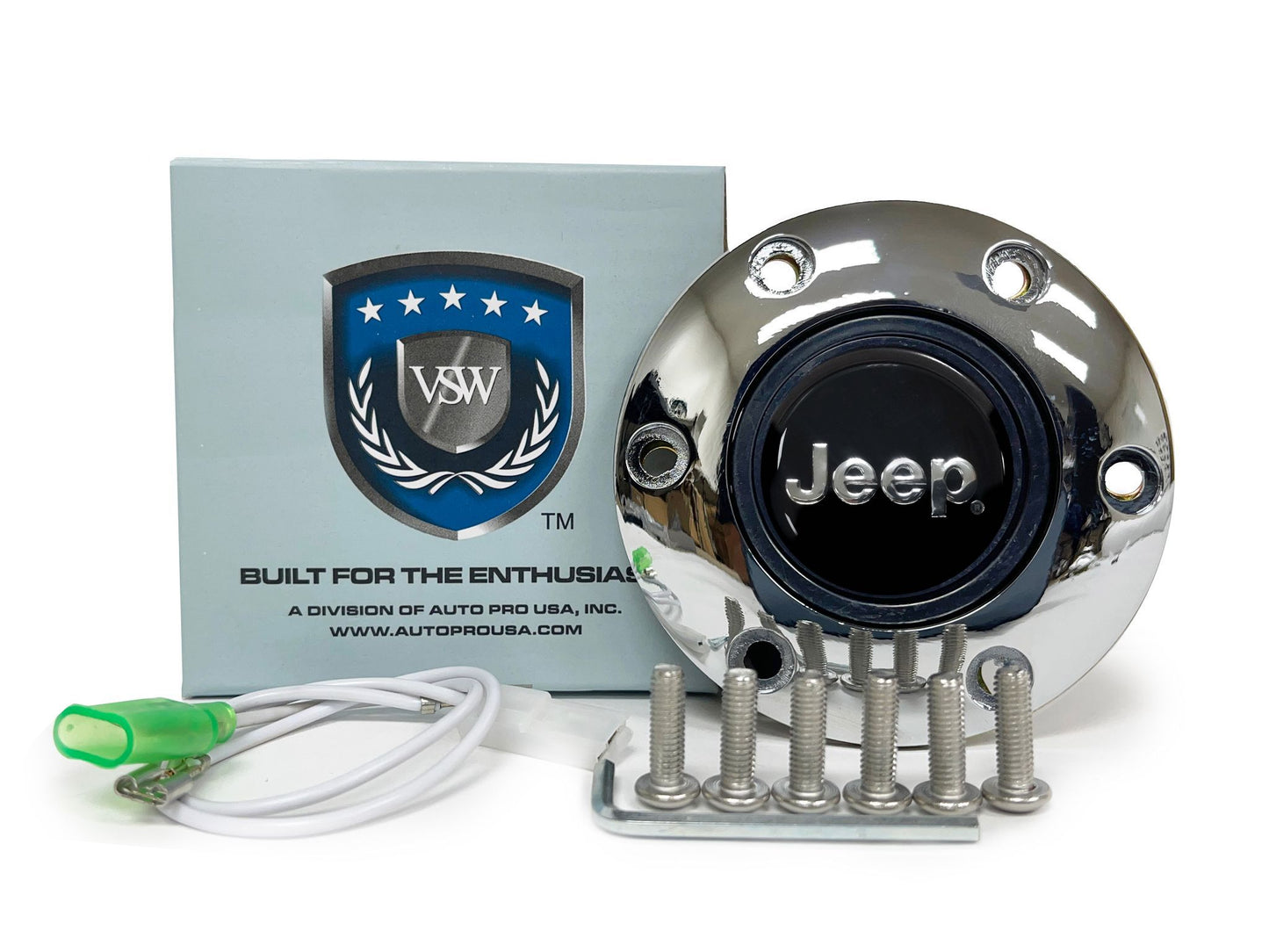 VSW S6 | Jeep Emblem | Chrome Horn Button | STE2002CHR