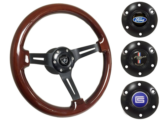 1964.5 Ford Mustang Steering Wheel Kit | Walnut Wood