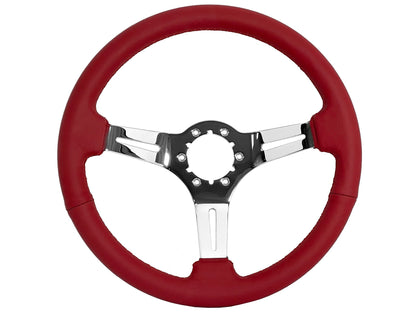 1965-69 Ford Falcon Steering Wheel Kit | Red Leather | ST3012RED