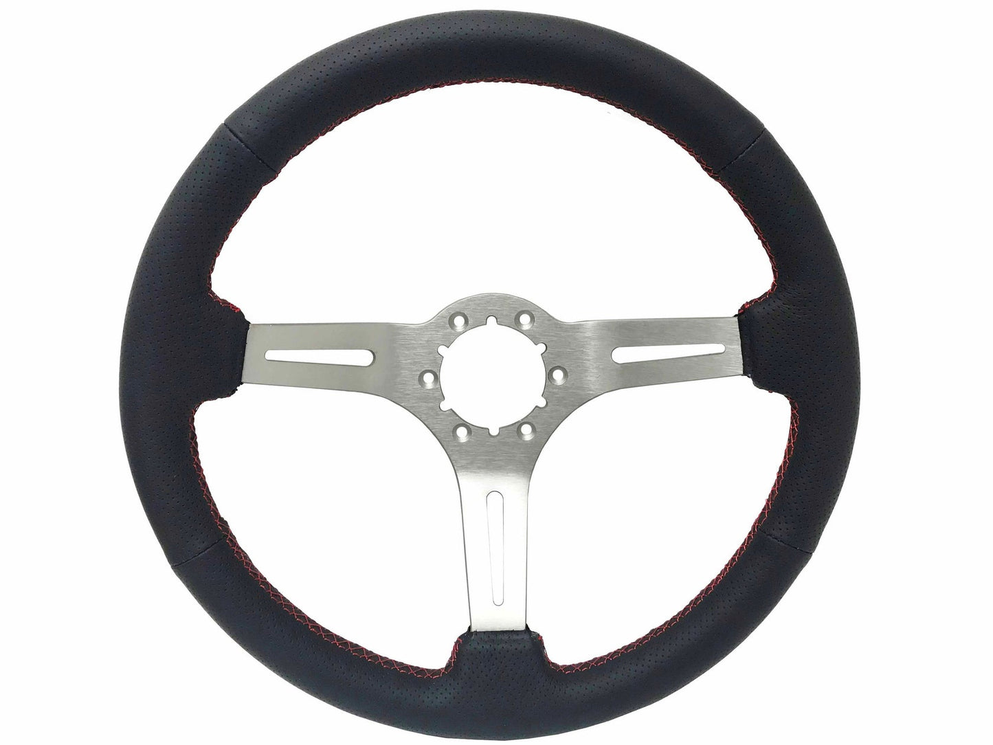 1997+ Volkswagen Jetta Steering Wheel Kit | Perforated Leather | ST3587BLK-RED