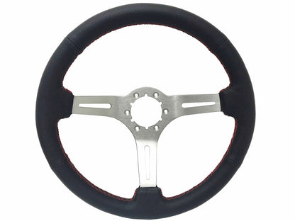 1965-69 Ford Falcon Steering Wheel Kit | Perforated Leather | ST3587BLK-RED
