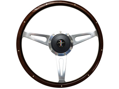 1964.5 Ford Mustang Steering Wheel Kit | Deluxe Espresso Wood