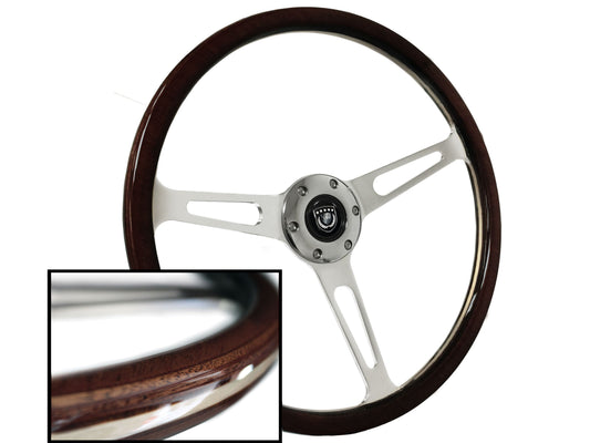 VSW S6 Steering Wheel | Multilayer Espresso Wood | ST3554A