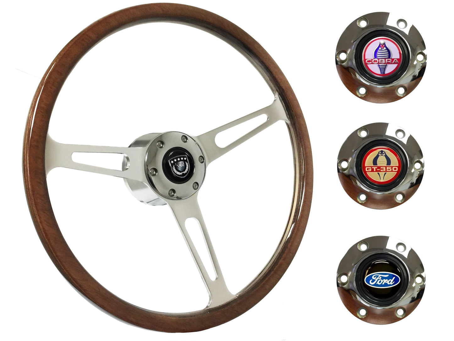 1984-04 Ford Mustang Steering Wheel Kit | Deluxe Walnut Wood | ST3554