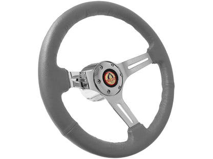 1965-67 Ford Mustang Steering Wheel Kit | Grey Leather