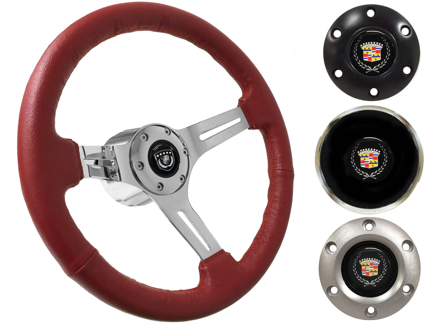 1969-89 Cadillac Telescopic Steering Wheel Kit | Red Leather | ST3012RED