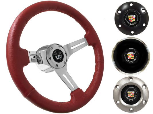 1969-89 Cadillac Telescopic Steering Wheel Kit | Red Leather | ST3012RED