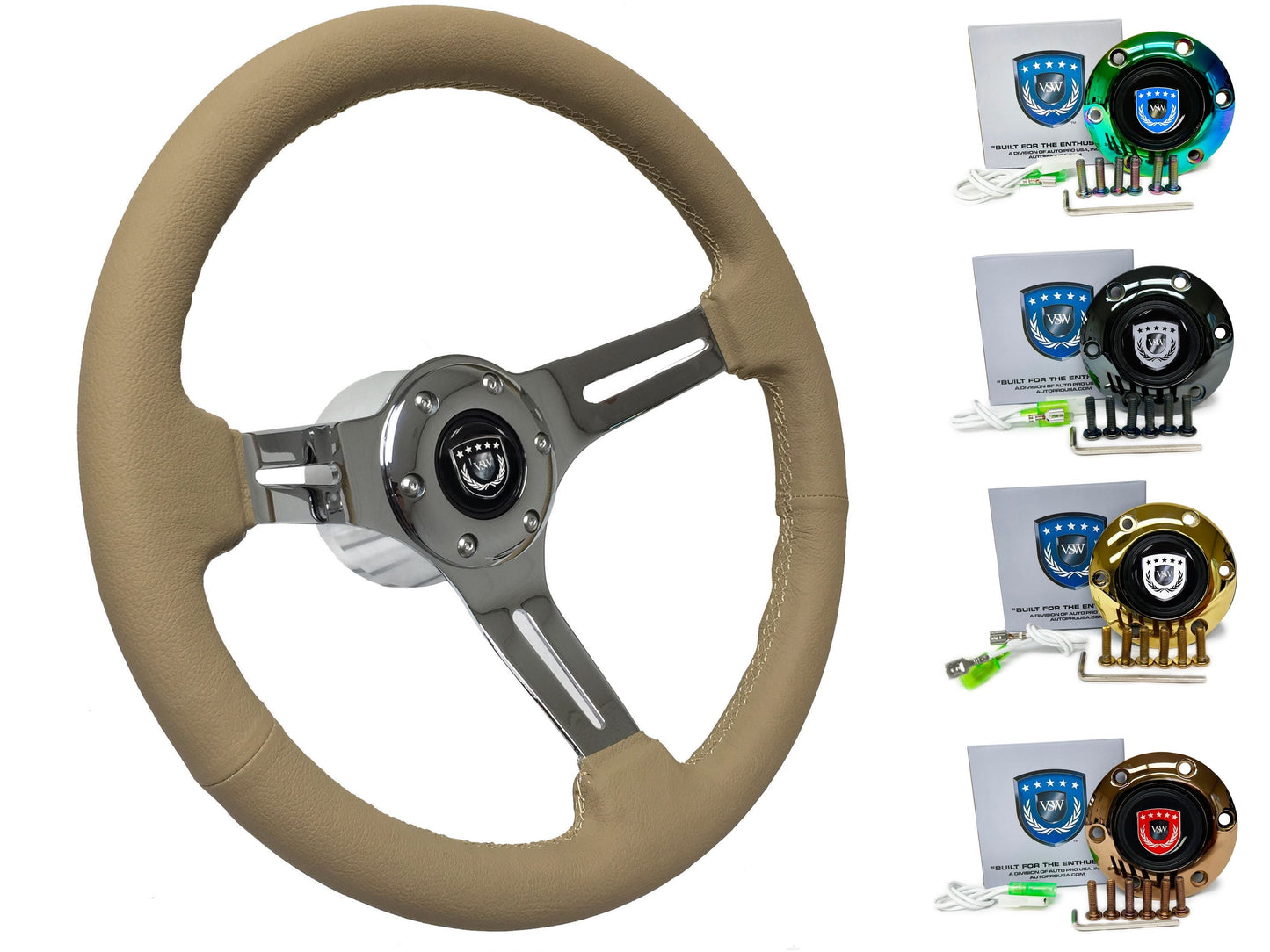 1997-99 Audi A6 Steering Wheel Kit | Tan Leather | ST3012TAN