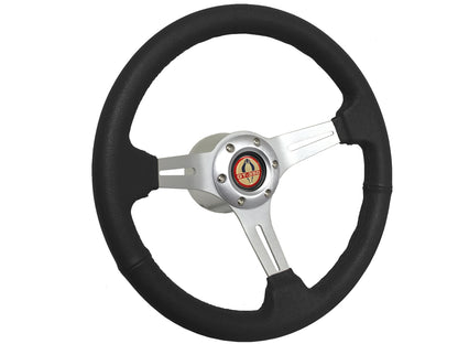 1965-67 Ford Mustang Steering Wheel Kit | Black Leather