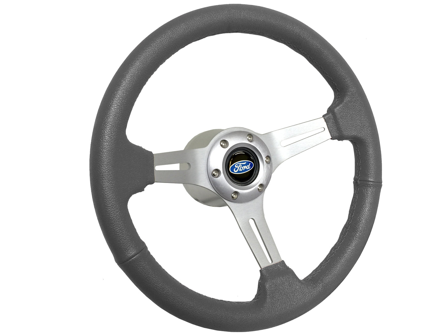 1965-67 Ford Mustang Steering Wheel Kit | Grey Leather