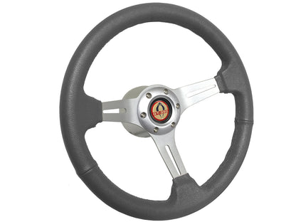 1965-67 Ford Mustang Steering Wheel Kit | Grey Leather