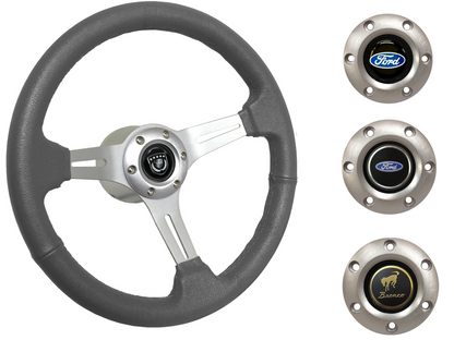 1978-91 Ford Bronco Steering Wheel Kit | Grey Leather | ST3014GRY