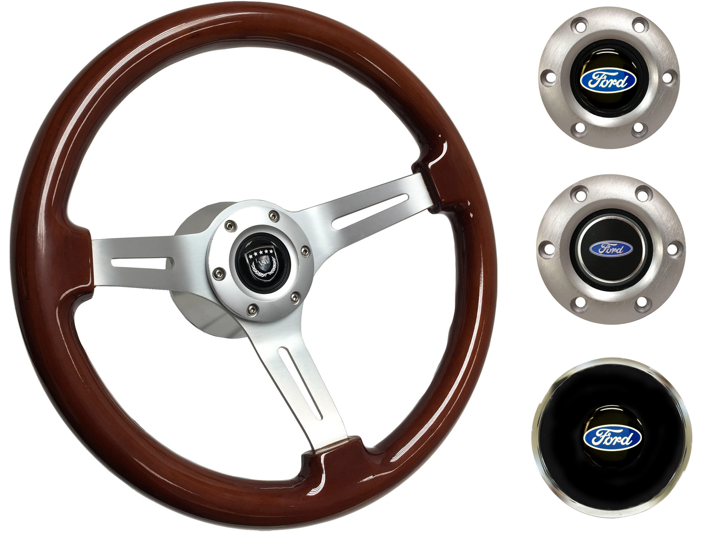 1965-68, 70-77 Ford Truck Steering Wheel Kit | Mahogany Wood | ST3027S