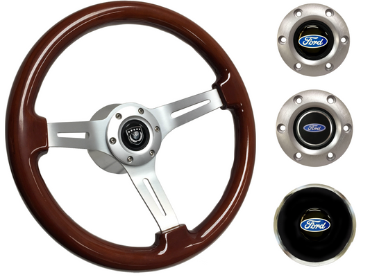 1967-69 Ford Galaxie Steering Wheel Kit | Mahogany Wood | ST3027S