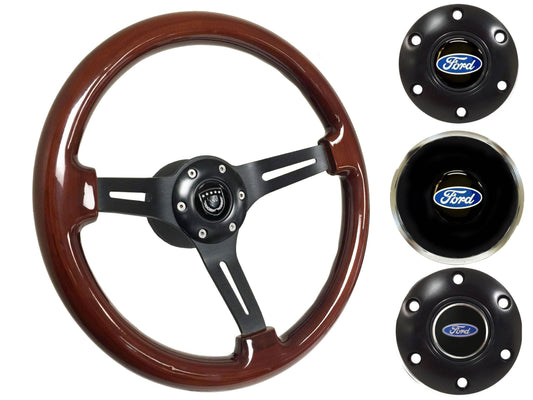 1965-68, 70-77 Ford Truck Steering Wheel Kit | Walnut Wood | ST3027