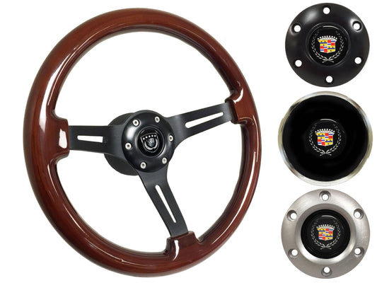 1969-89 Cadillac Telescopic Steering Wheel Kit | Walnut Wood | ST3027