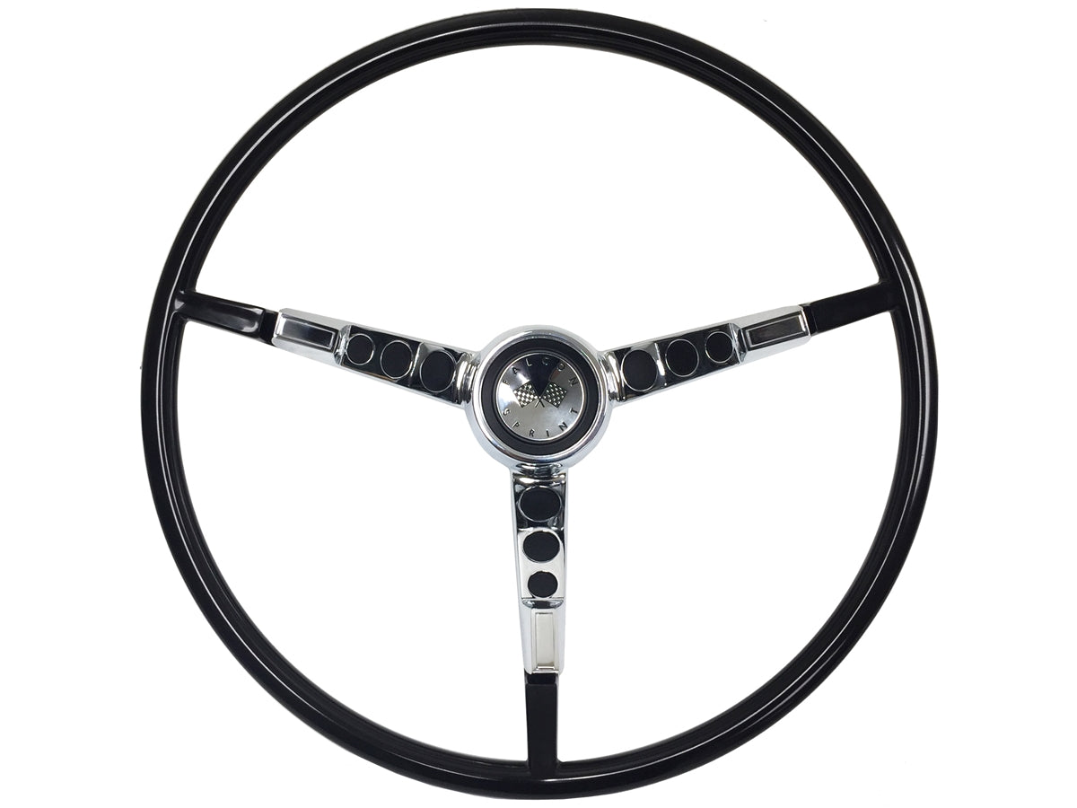 New 1960-1963 Ford Falcon Black Steering Wheel - Original Style, 1-Year Warranty