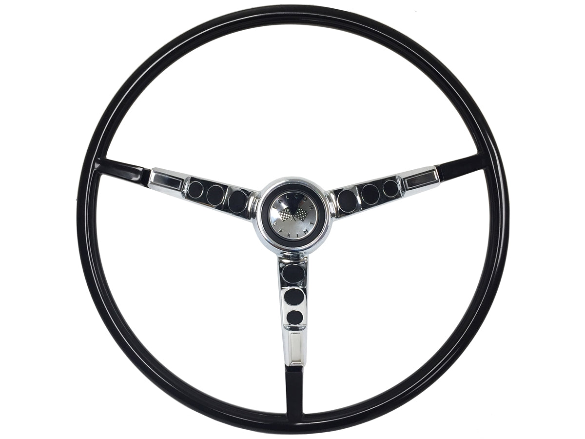 1963 - 1964 Ford Falcon Black Steering Wheel Kit | ST3033BLK-FALCON-KIT