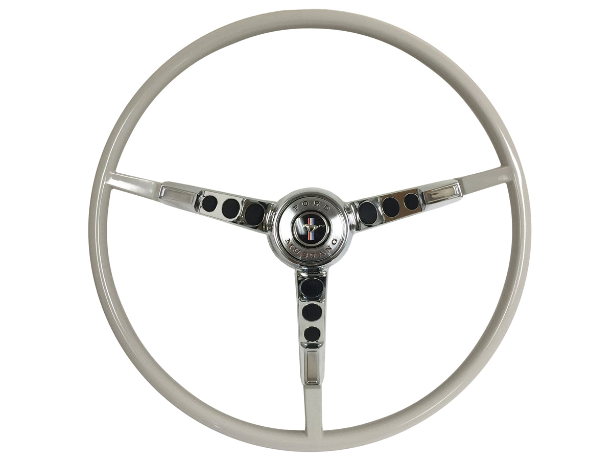 1964.5 Ford Mustang White Steering Wheel Kit | ST3033WHITE-KIT