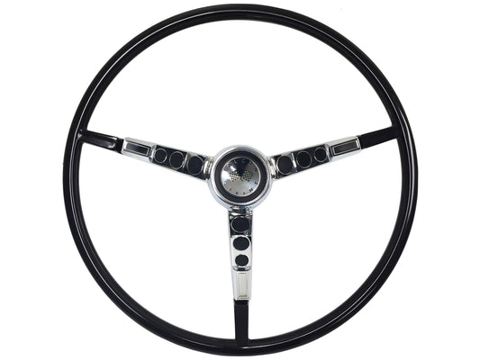 1964 - 1965 Ford Falcon Sprint Black Steering Wheel Kit | ST3034BLK-FALCON-KIT