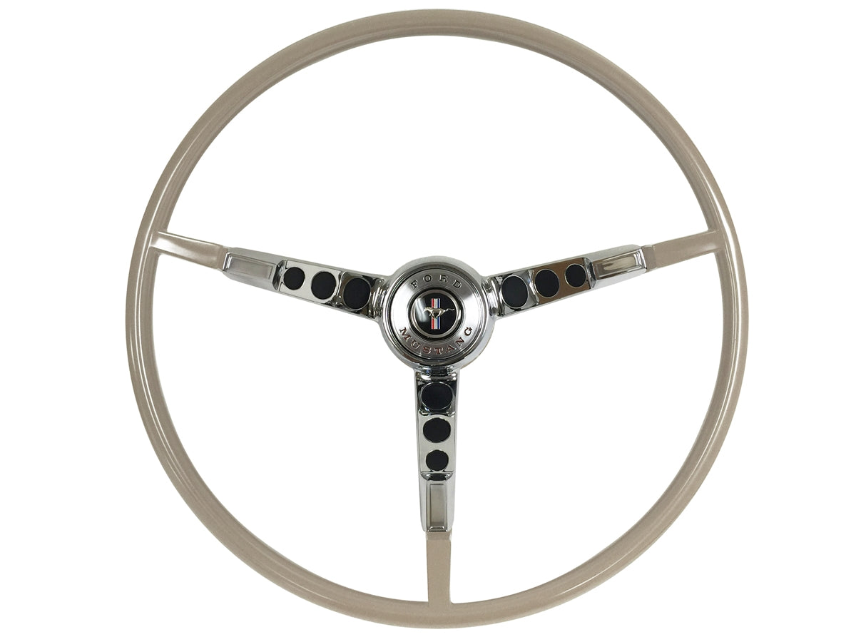 1965-1966 Ford Mustang Parchment Steering Wheel Kit | ST3034PAR-KIT