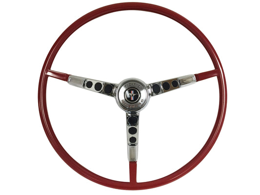 1965 Ford Mustang Red Steering Wheel Kit | ST3034RED65-KIT