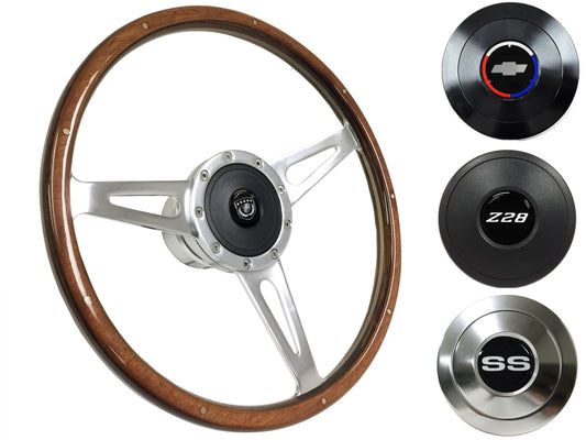 1967-68 Camaro Steering Wheel Kit | Deluxe Walnut Wood | ST3053