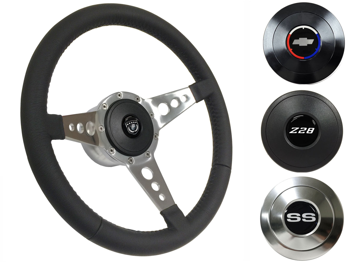 1967-68 Camaro Steering Wheel Kit | Black Leather | ST3056