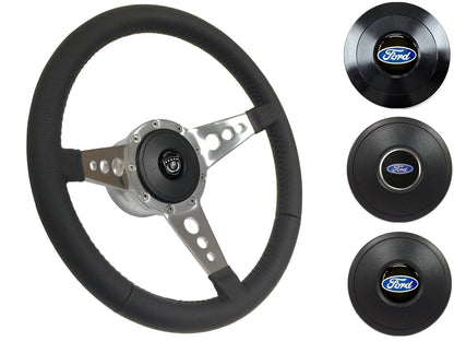 1965-68, 70-77 Ford Truck Steering Wheel Kit | Black Leather | ST3056