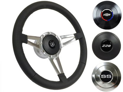 1967-68 Camaro Steering Wheel Kit | Black Leather | ST3059