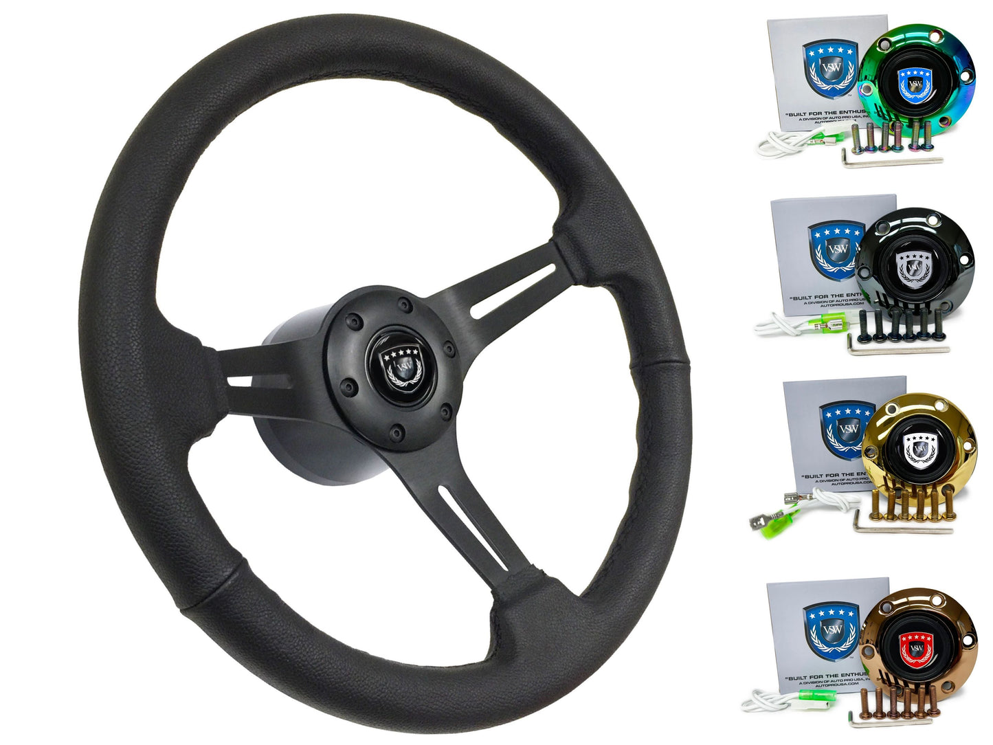 1988-97 Nissan Pickup Truck Steering Wheel Kit | Black Leather | ST3060BLK