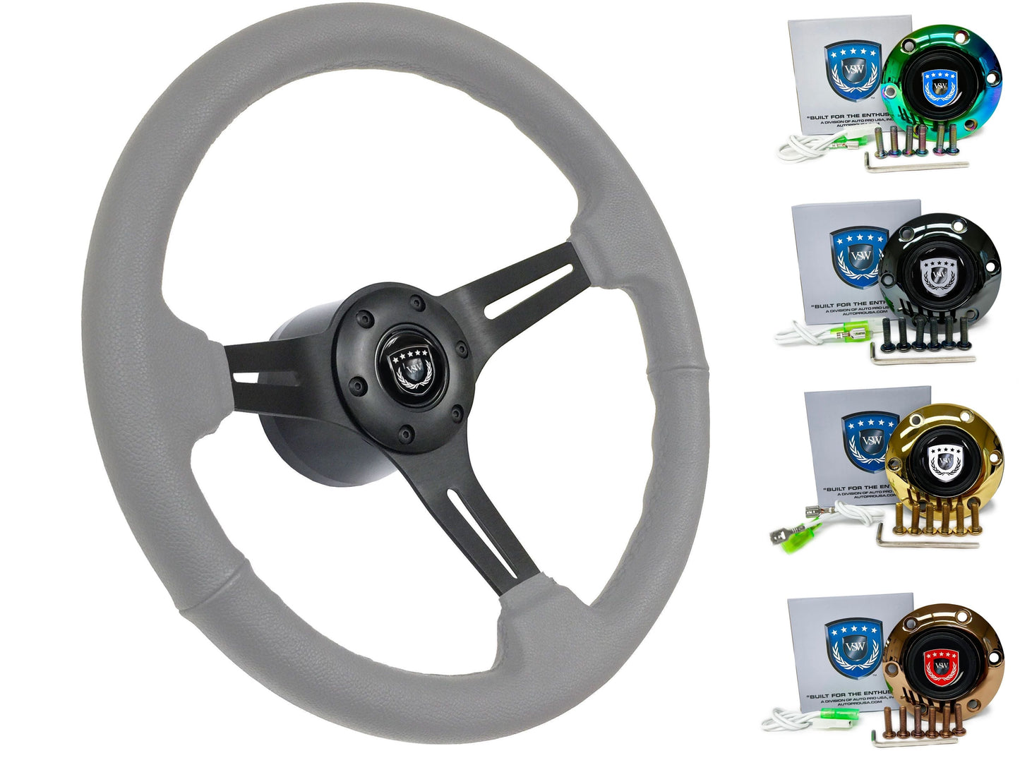 2004-13 BMW M3 Steering Wheel Kit | Grey Leather | ST3060GRY