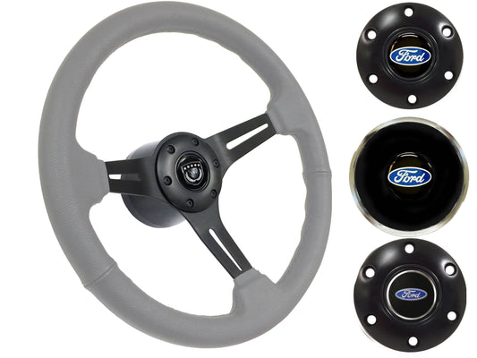 1970-79 Ford Ranchero Steering Wheel Kit | Grey Leather | ST3060GRY