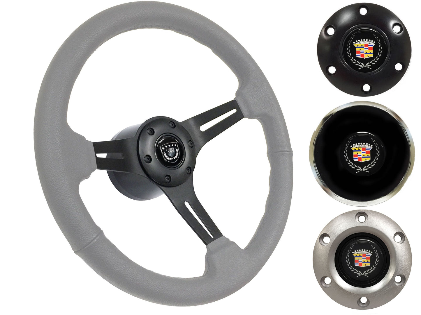 1969-89 Cadillac Telescopic Steering Wheel Kit | Grey Leather | ST3060GRY