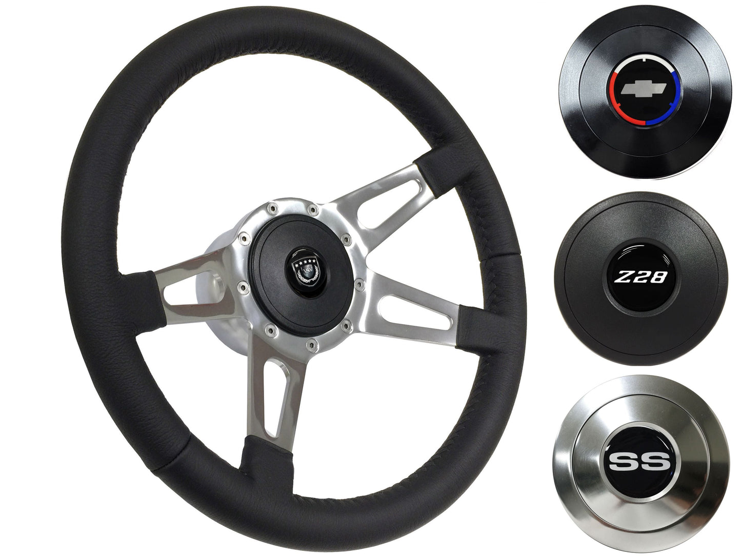 1967-68 Camaro Steering Wheel Kit | Black Leather | ST3070