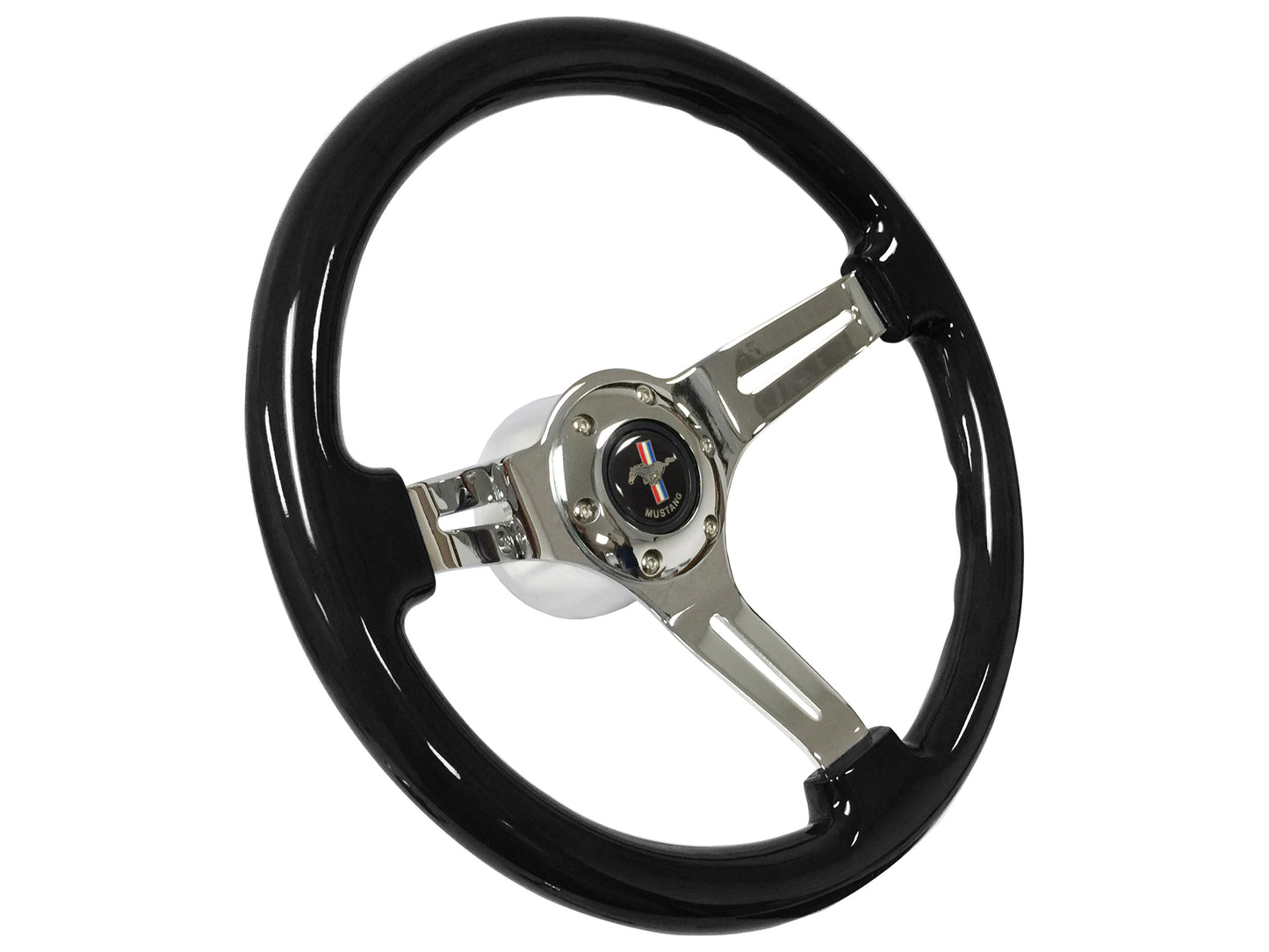 1965-67 Ford Mustang Steering Wheel Kit | Black Ash Wood