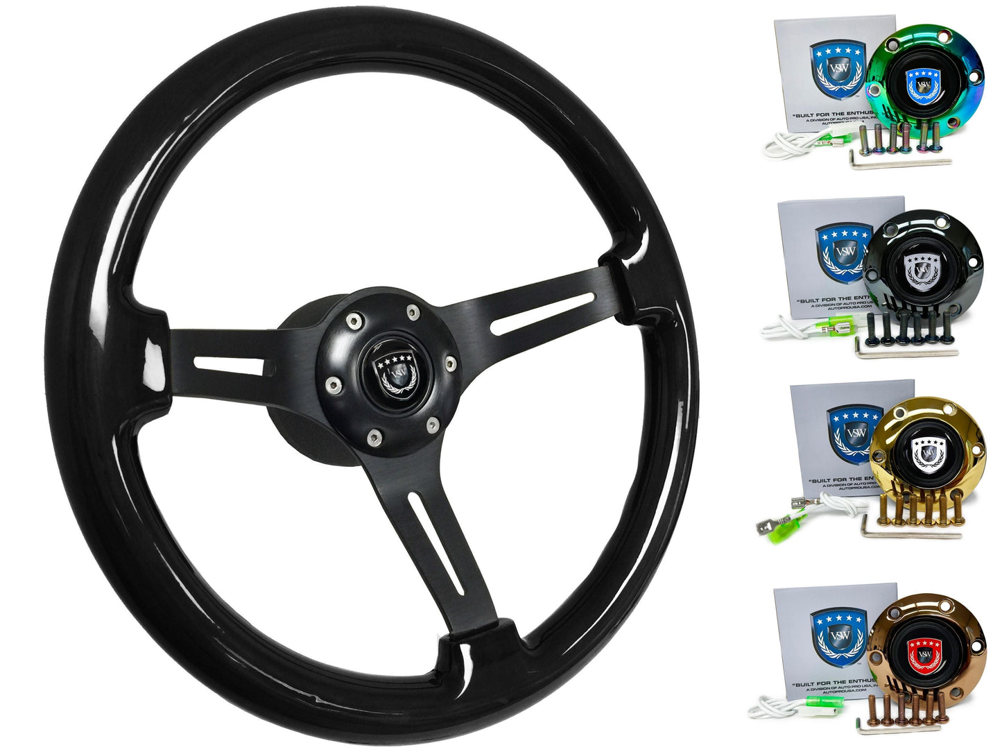 1987-93 BMW 7 Series Steering Wheel Kit | Black Ash Wood | ST3073